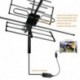 McDuory Digital Outdoor HDTV Antenna with Adjustable Gain Amplifier, 120 miles range, Tools Free Installation, VHF/UHF