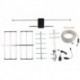 McDuory Digital Outdoor HDTV Antenna with Adjustable Gain Amplifier, 120 miles range, Tools Free Installation, VHF/UHF