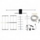 McDuory Digital Amplified Outdoor HDTV Antenna - 120 Miles Range - Built-in Amplifier - Performance in UHF/VHF - 40 feet RG6 Coax Cable - Tools Free Installation