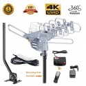 McDuory HDTV Antenna Amplified Digital Outdoor Antenna Mounting Pole Included Wireless Remote - UHF and VHF